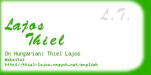 lajos thiel business card